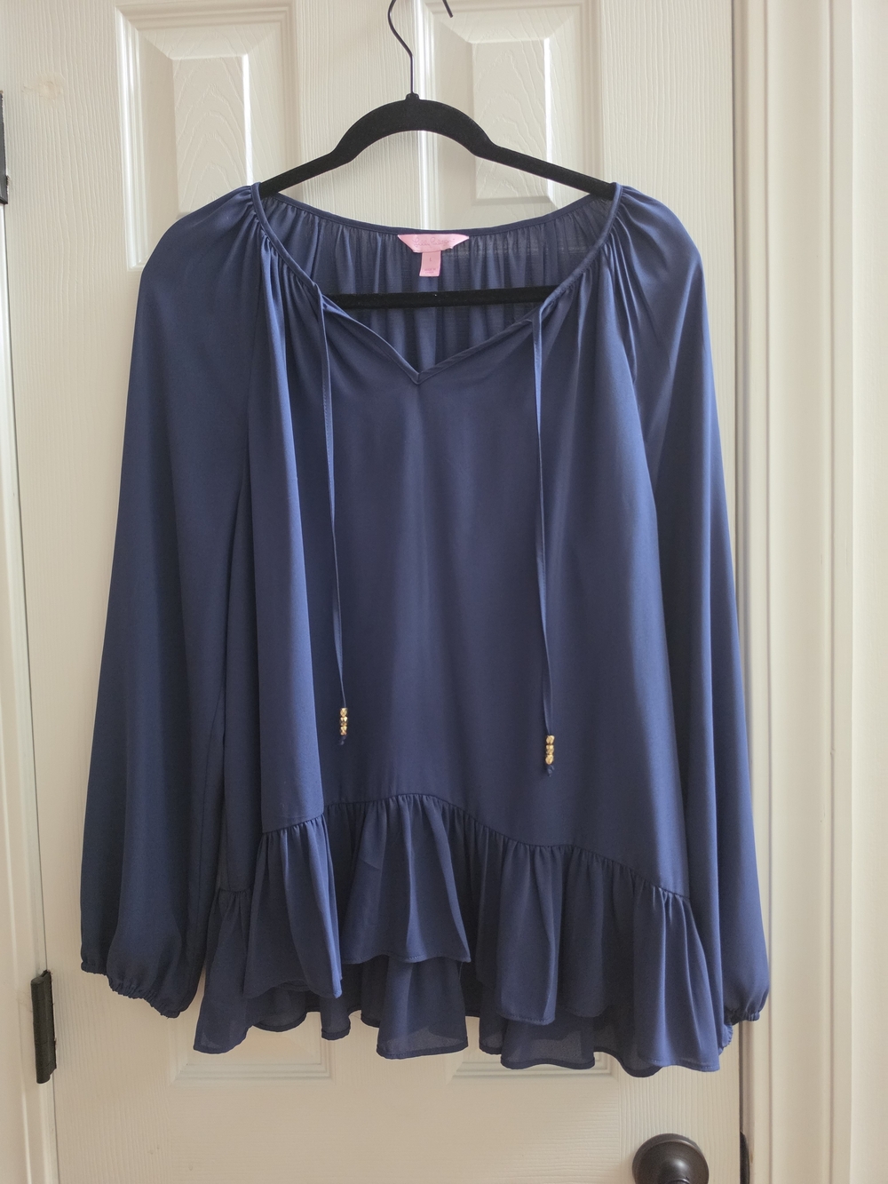 Lilly Pulitzer Tensley Top Women's Blue Ruffle Tunic